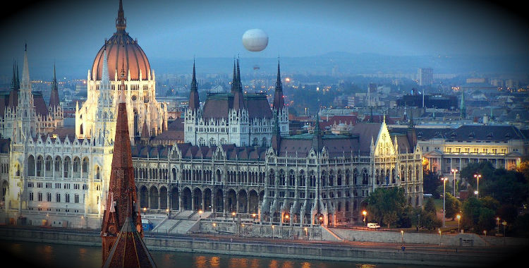 Budapest, Hungary home to 1,727,621 people.